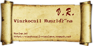 Viszkocsil Ruszlána névjegykártya